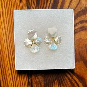 Earrings- Mother of Pearl Clover Studs